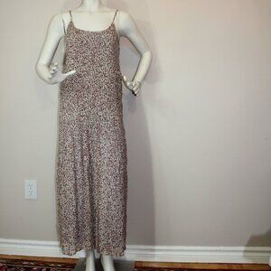 Chan Luu floral  print sleeveless maxi woman dress lined  size 1/small